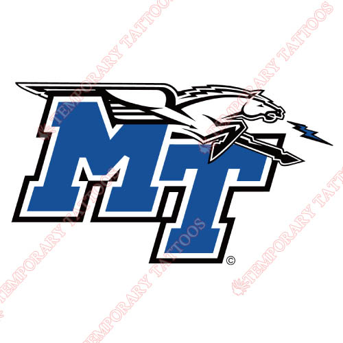 Middle Tennessee Blue Raiders Customize Temporary Tattoos Stickers NO.5080